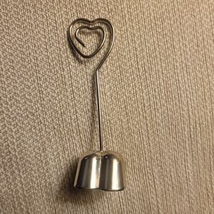 Metal Heart Picture Holder black velvet bottom